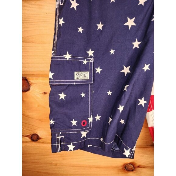 Polo Ralph Lauren Kids Patriotic Flag Swim Trunk Shorts Red White Blue L 14/16 - Picture 14 of 16